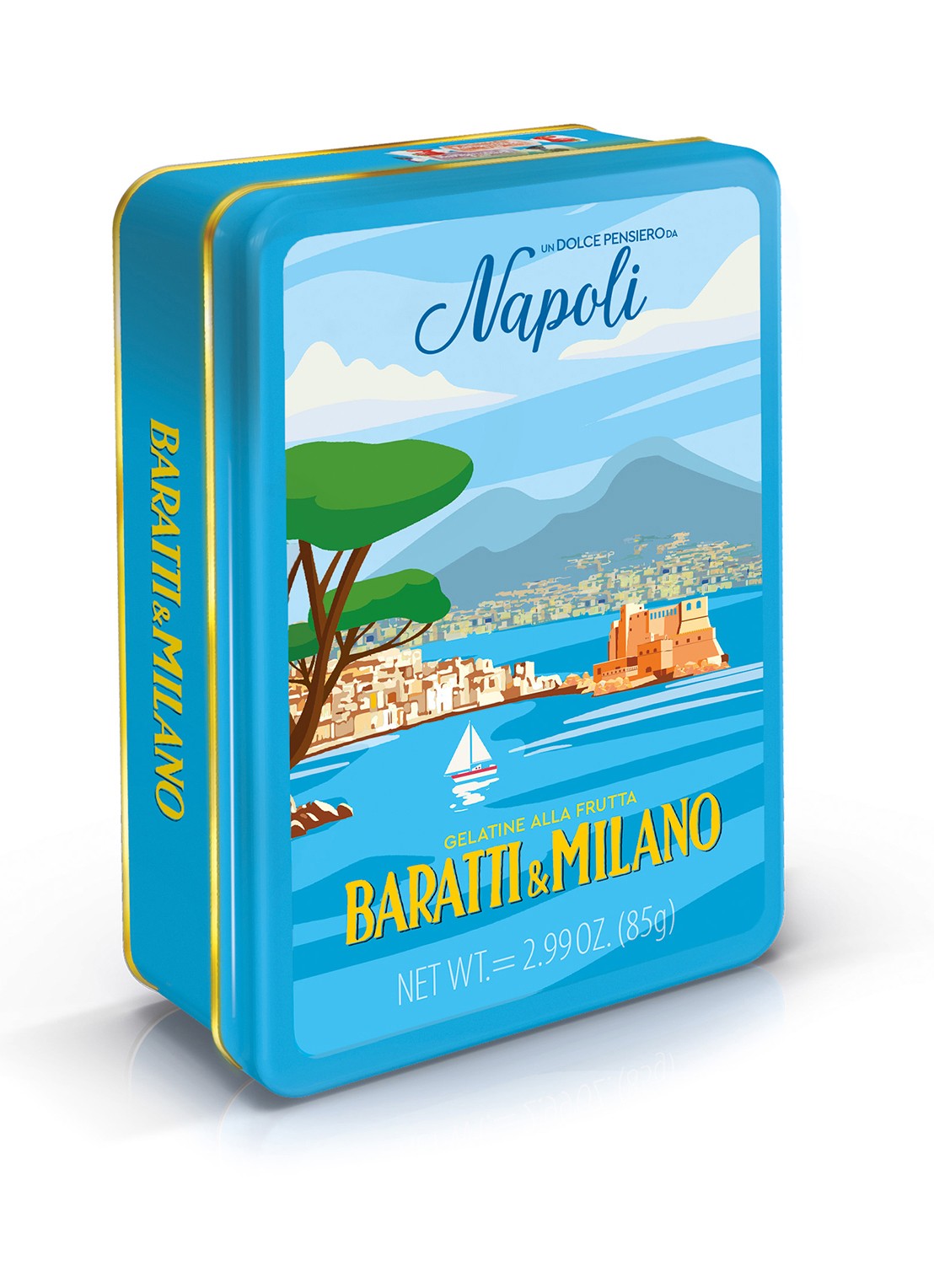 Baratti & Milano Giada Fruit Jellies snoep in blik 85 gram - voorkant undefined