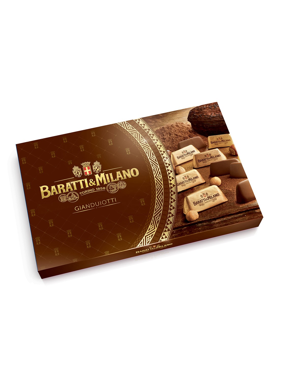 Baratti & Milano Gianduiotti Box chocolade bonbons met hazelnoot 8 stuks - voorkant undefined