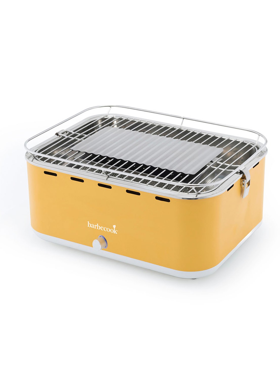 Barbecook Carlo houtskoolbarbecue 43,5 x 32,3 cm - voorkant geel