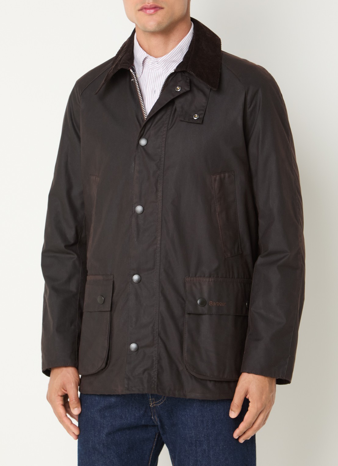 Barbour Ashby barn jack met klepzakken - detail 2 donkerbruin