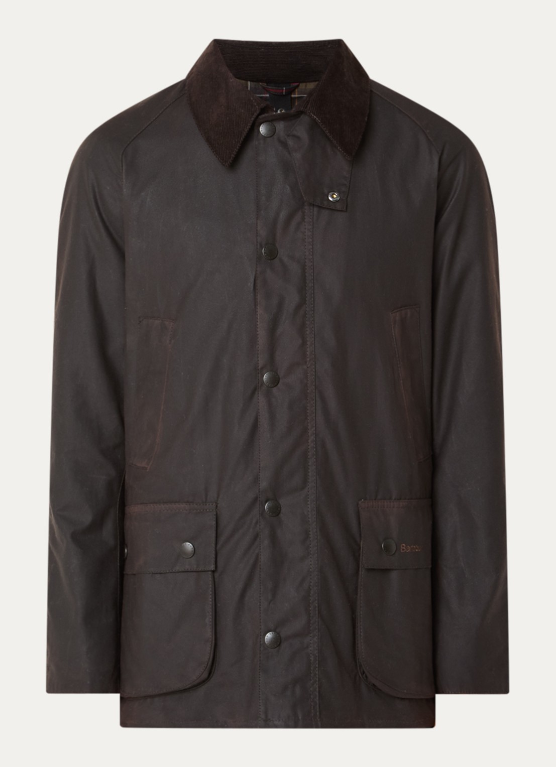 Barbour Ashby barn jack met klepzakken - voorkant 3 donkerbruin