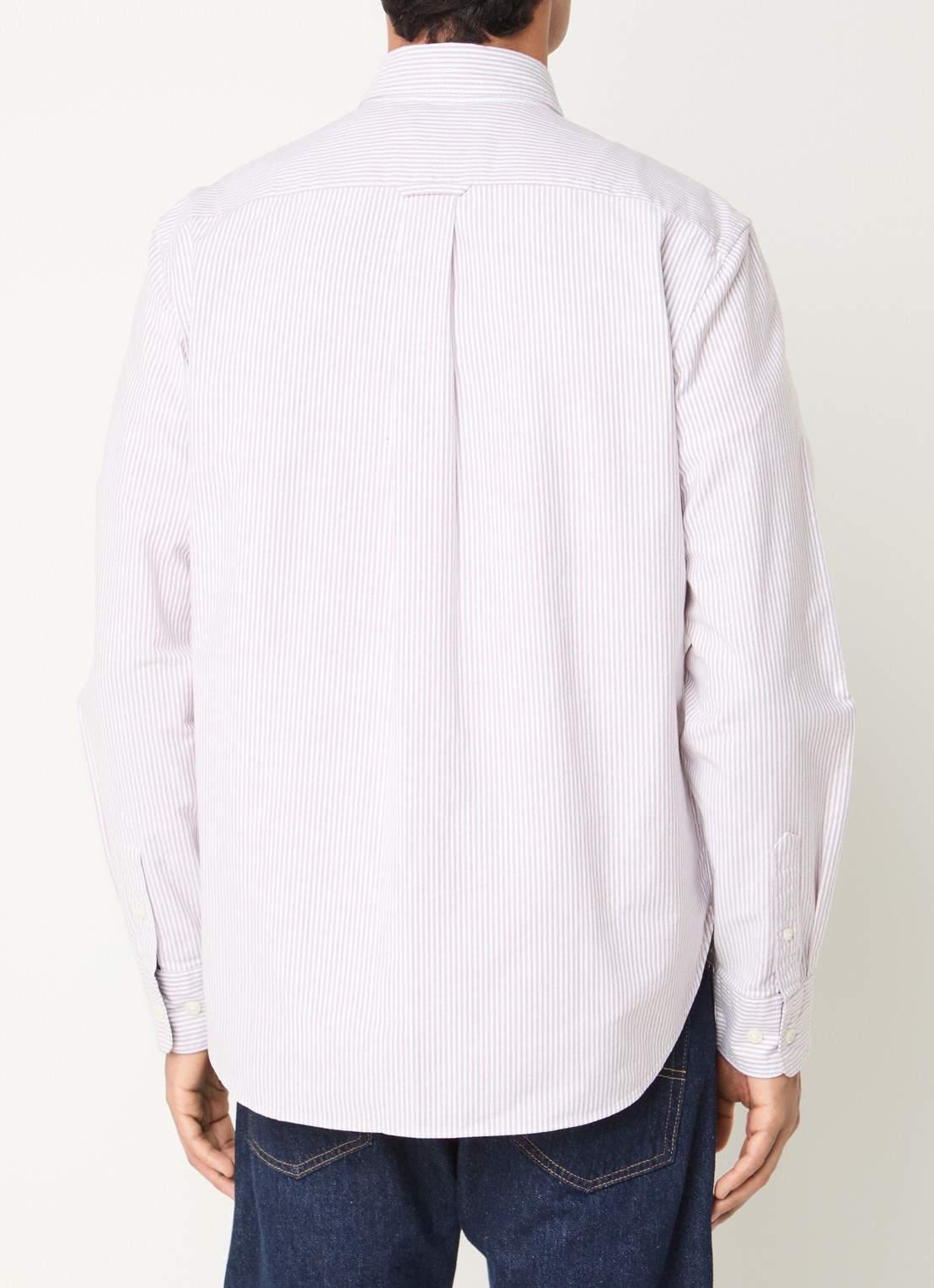 Barbour Authentic regular fit overhemd met streepprint - achterkant rood