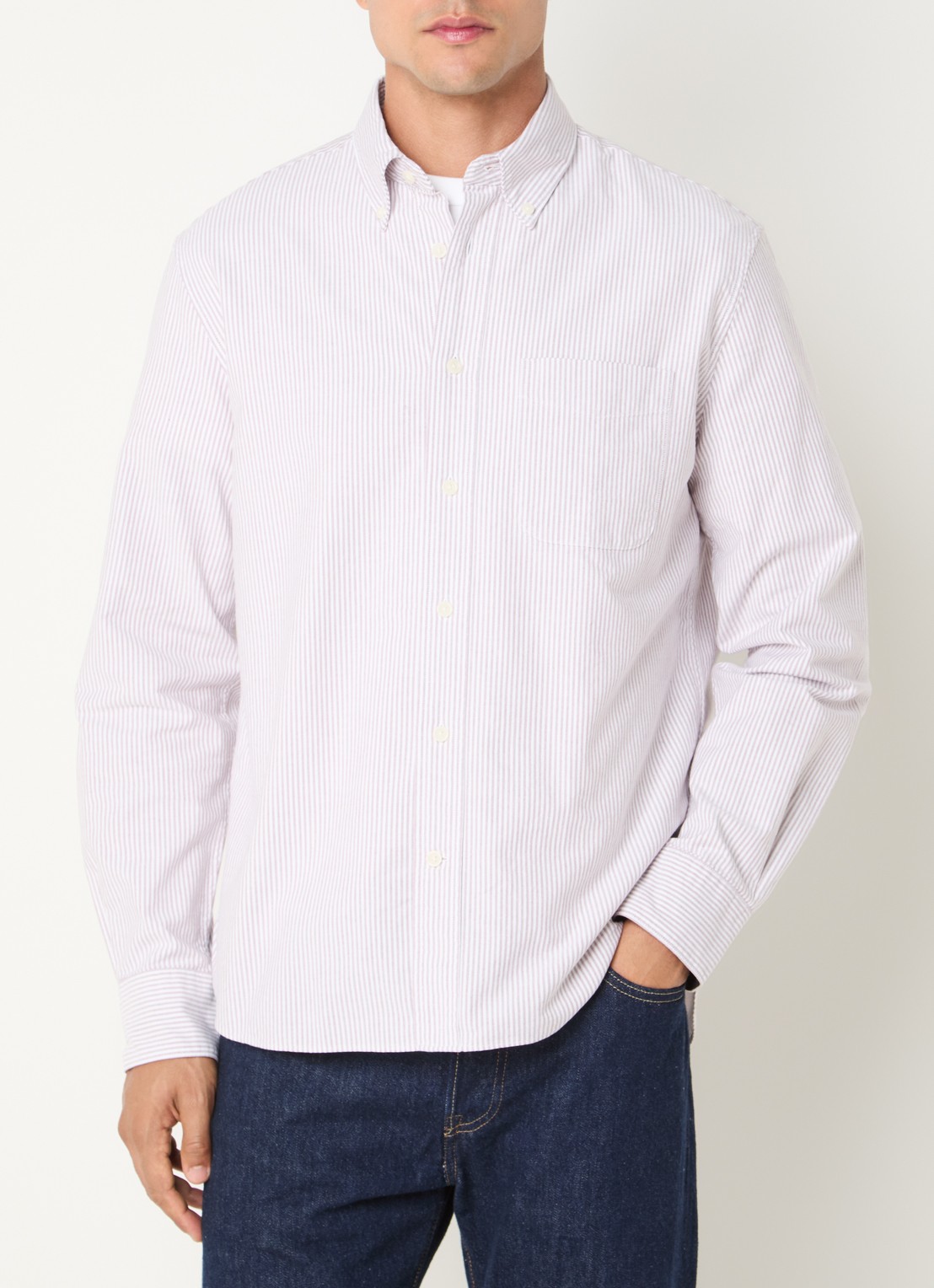 Barbour Authentic regular fit overhemd met streepprint - detail 4 rood