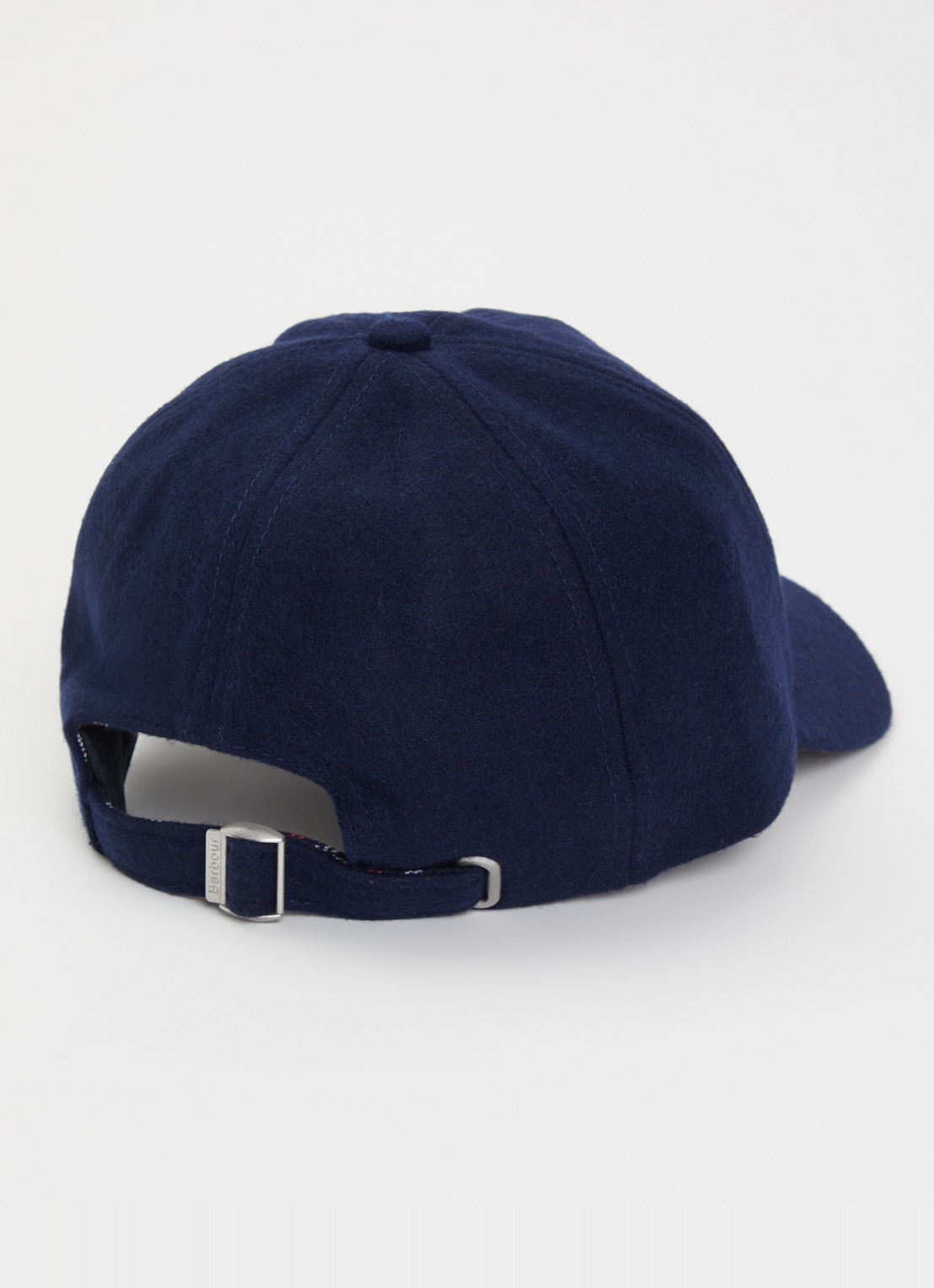 Barbour Bowery pet in wolblend met logoborduring - detail 2 donkerblauw