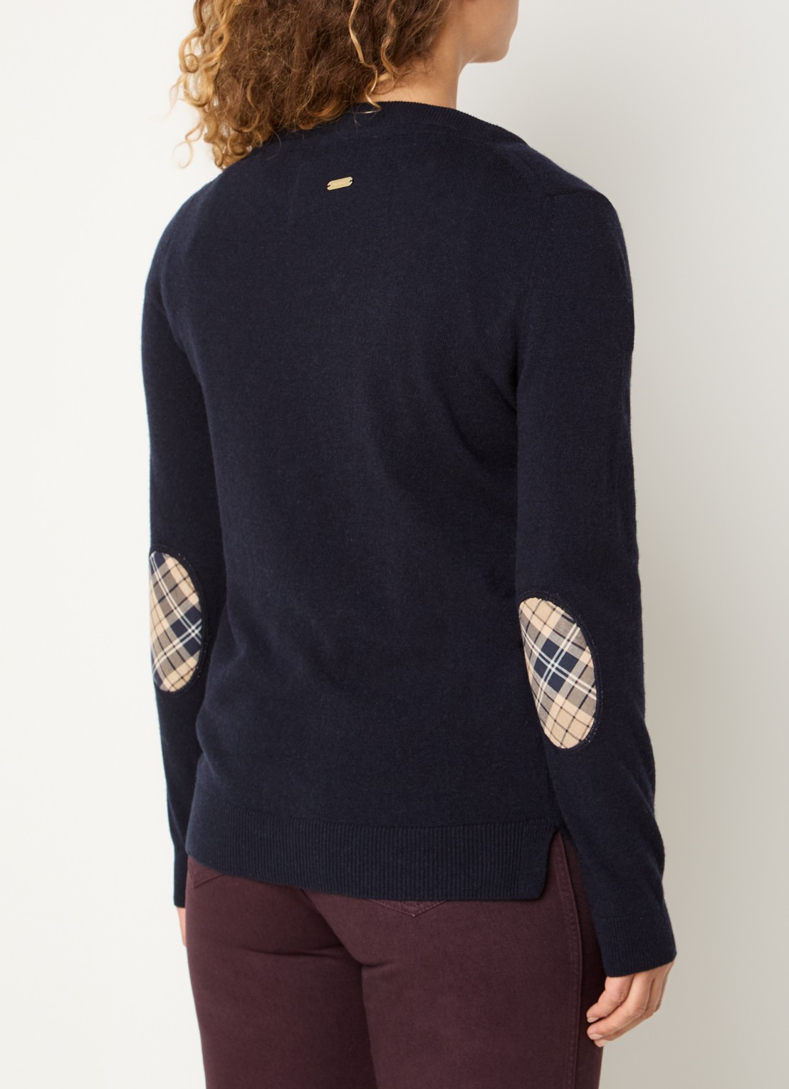 Barbour Fijngebreide pullover - achterkant donkerblauw