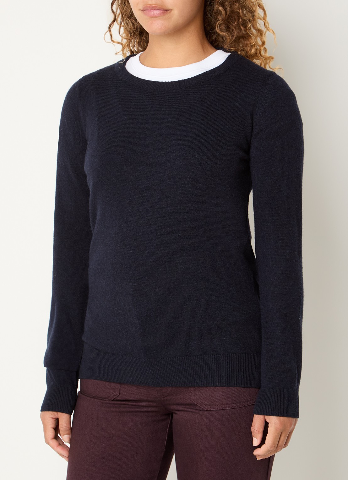 Barbour Fijngebreide pullover - detail 2 donkerblauw
