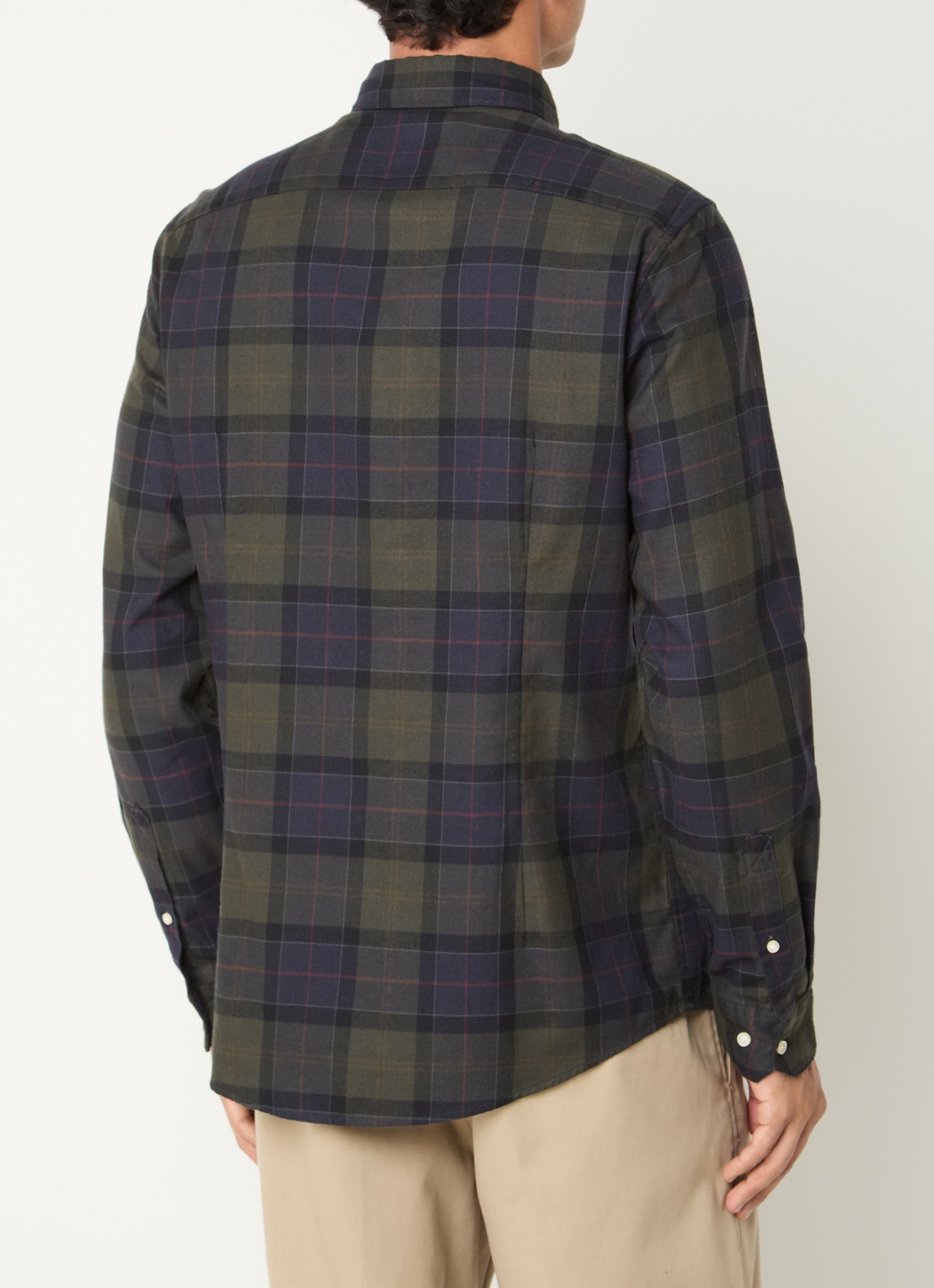 Barbour Fortrose regular fit overhemd met ruitdessin - achterkant groen