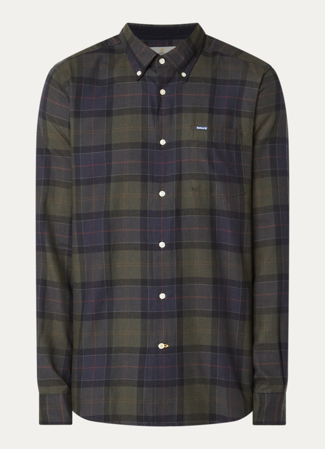Barbour Fortrose regular fit overhemd met ruitdessin - voorkant 2 groen