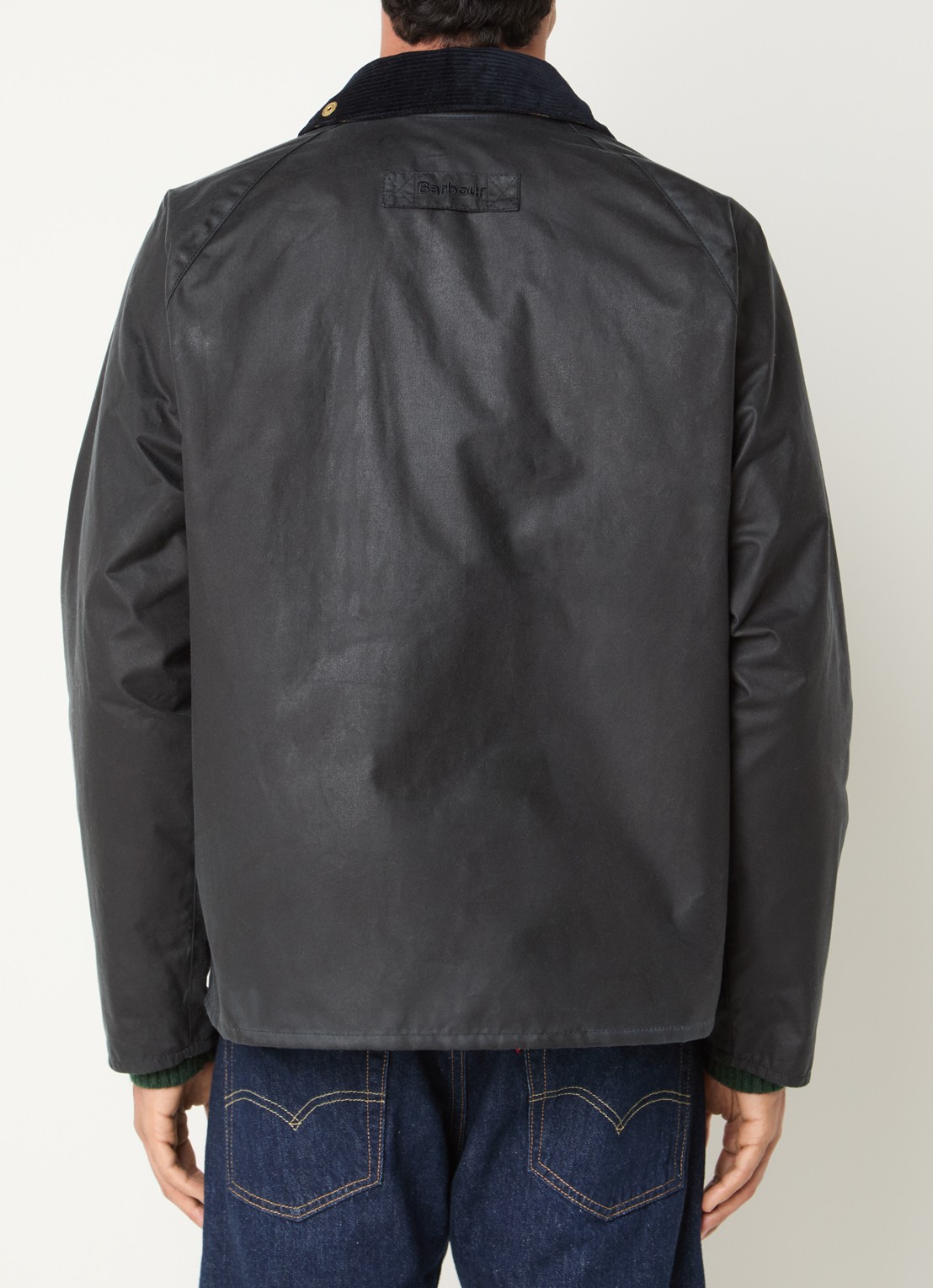 Barbour Icons barn jack met steekzakken - achterkant 2 donkerblauw