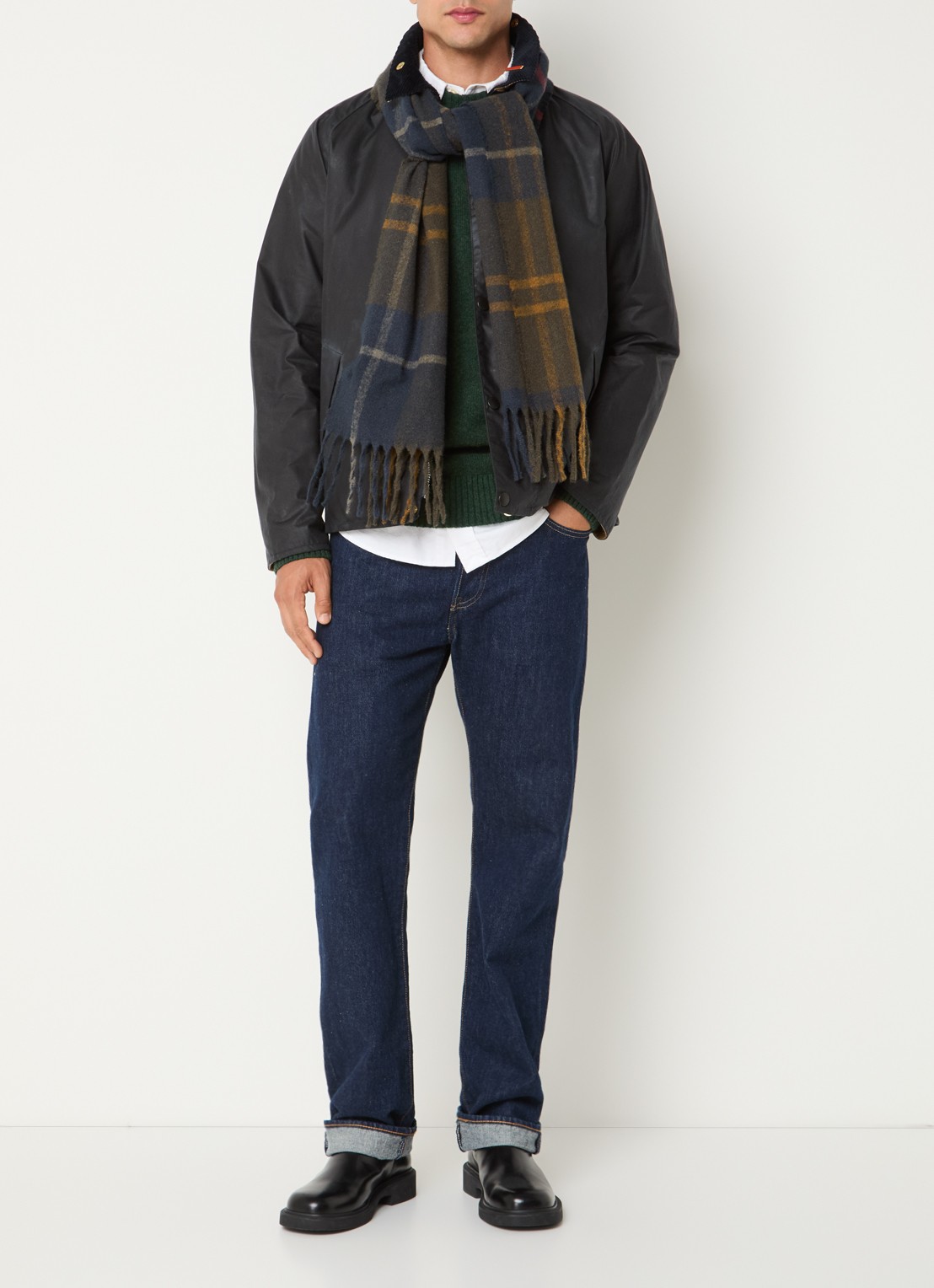 Barbour Icons barn jack met steekzakken - voorkant 4 donkerblauw