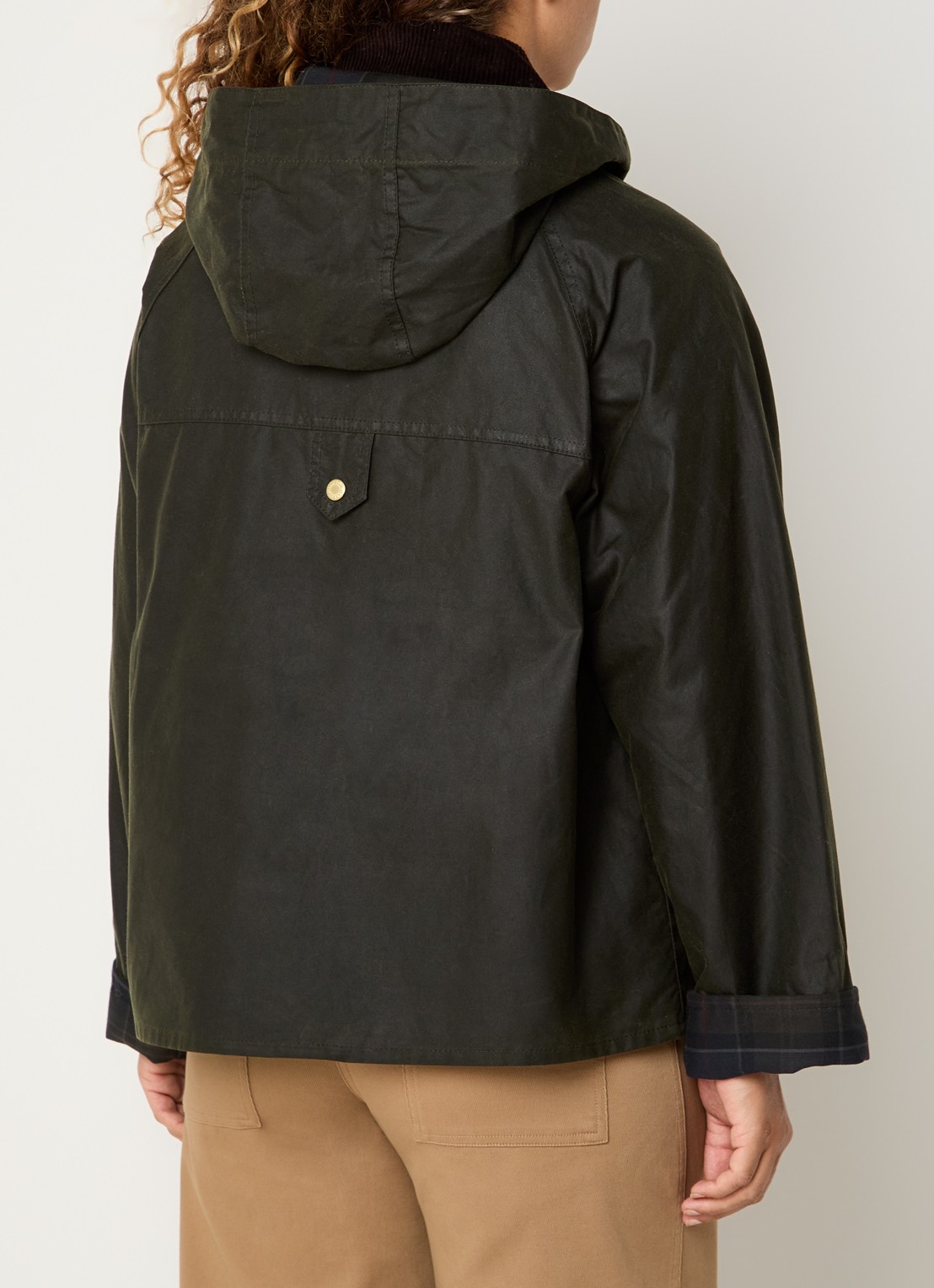 Barbour Jack met capuchon - achterkant donkerblauw
