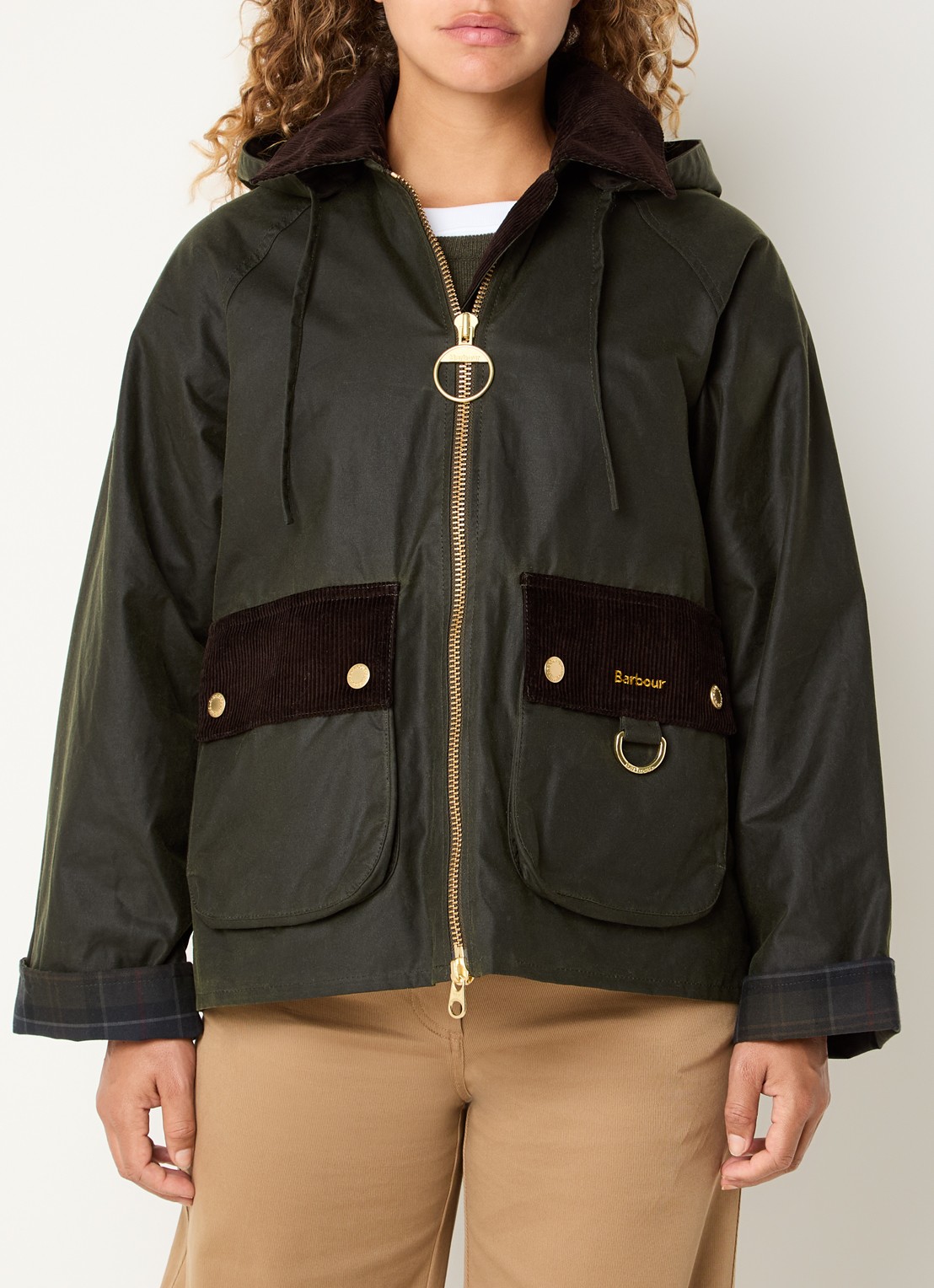 Barbour Jack met capuchon - detail 2 donkerblauw