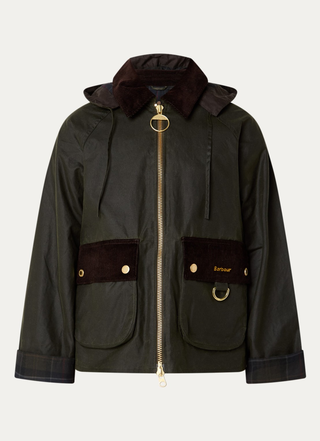 Barbour Jack met capuchon - voorkant 3 donkerblauw