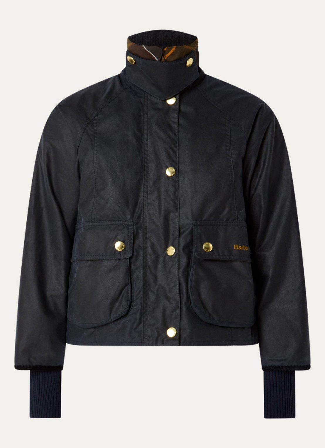 Barbour Jack met klepzakken - voorkant 2 donkerblauw