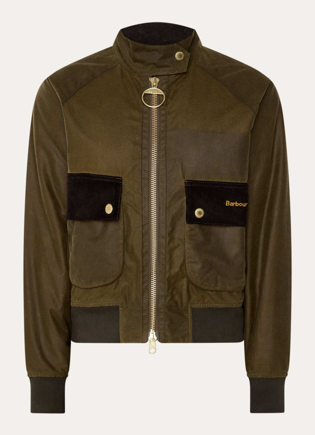 Barbour Jack met klepzakken - voorkant 3 legergroen