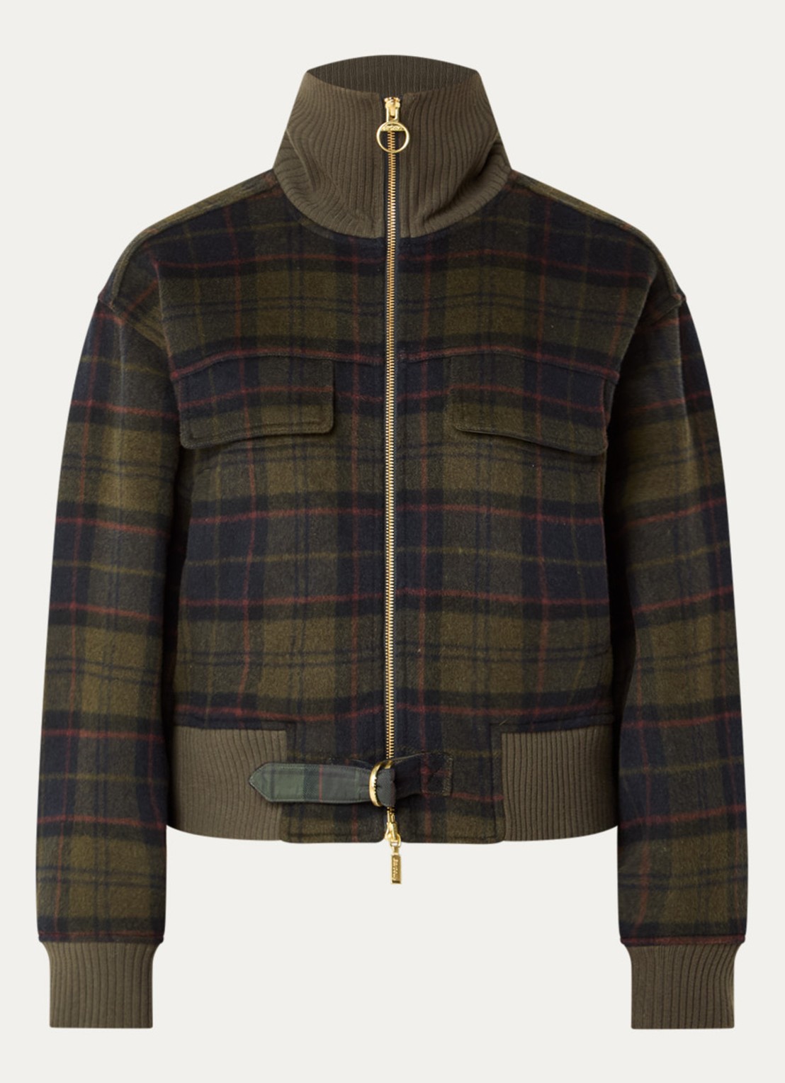 Barbour Jack met ruitdessin - voorkant 3 groen