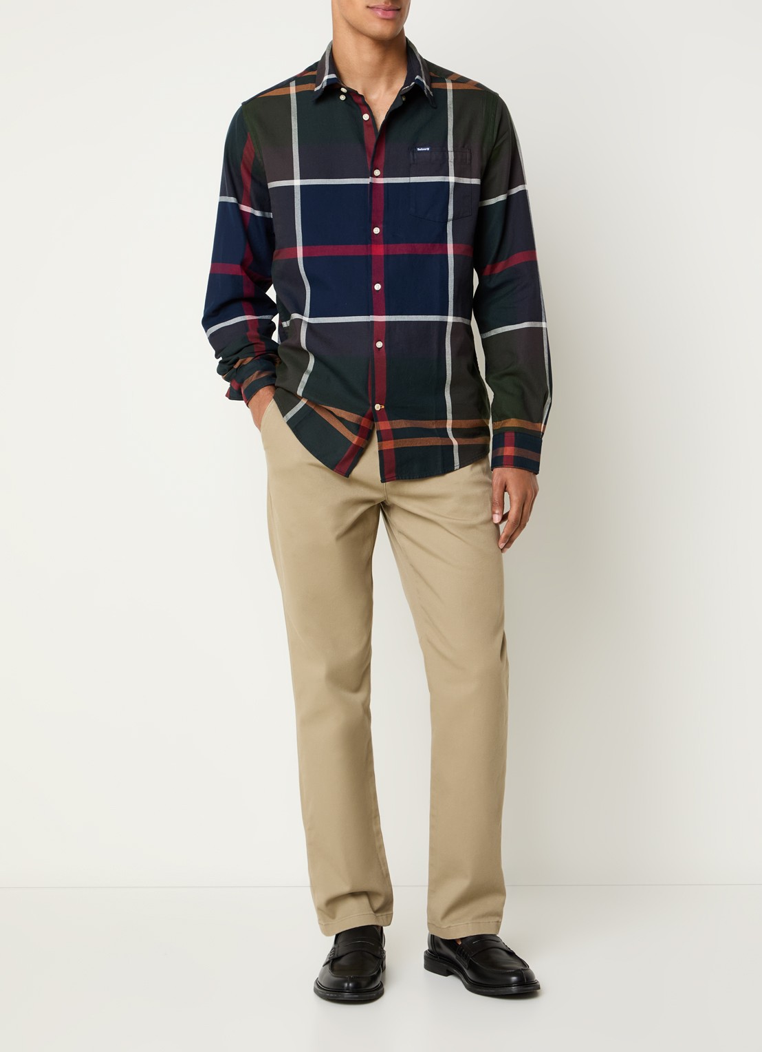 Barbour Overhemd met ruitdessin - voorkant 2 groen