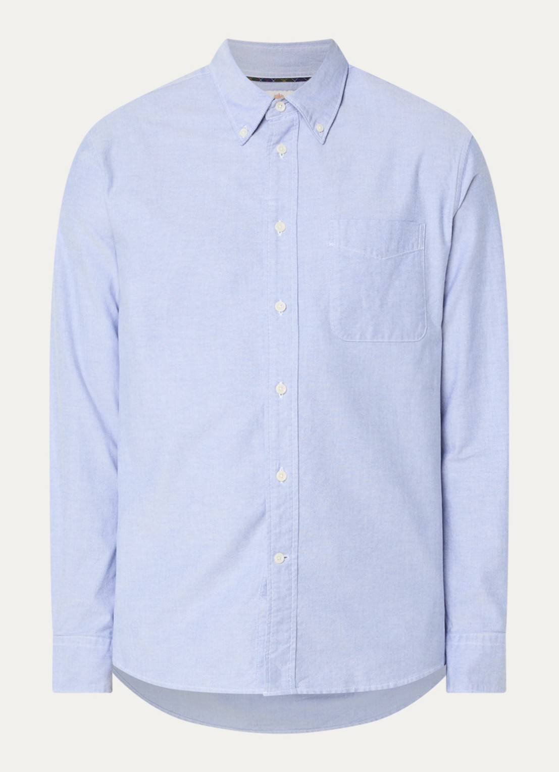 Barbour Regular fit overhemd met kraag - voorkant blauw