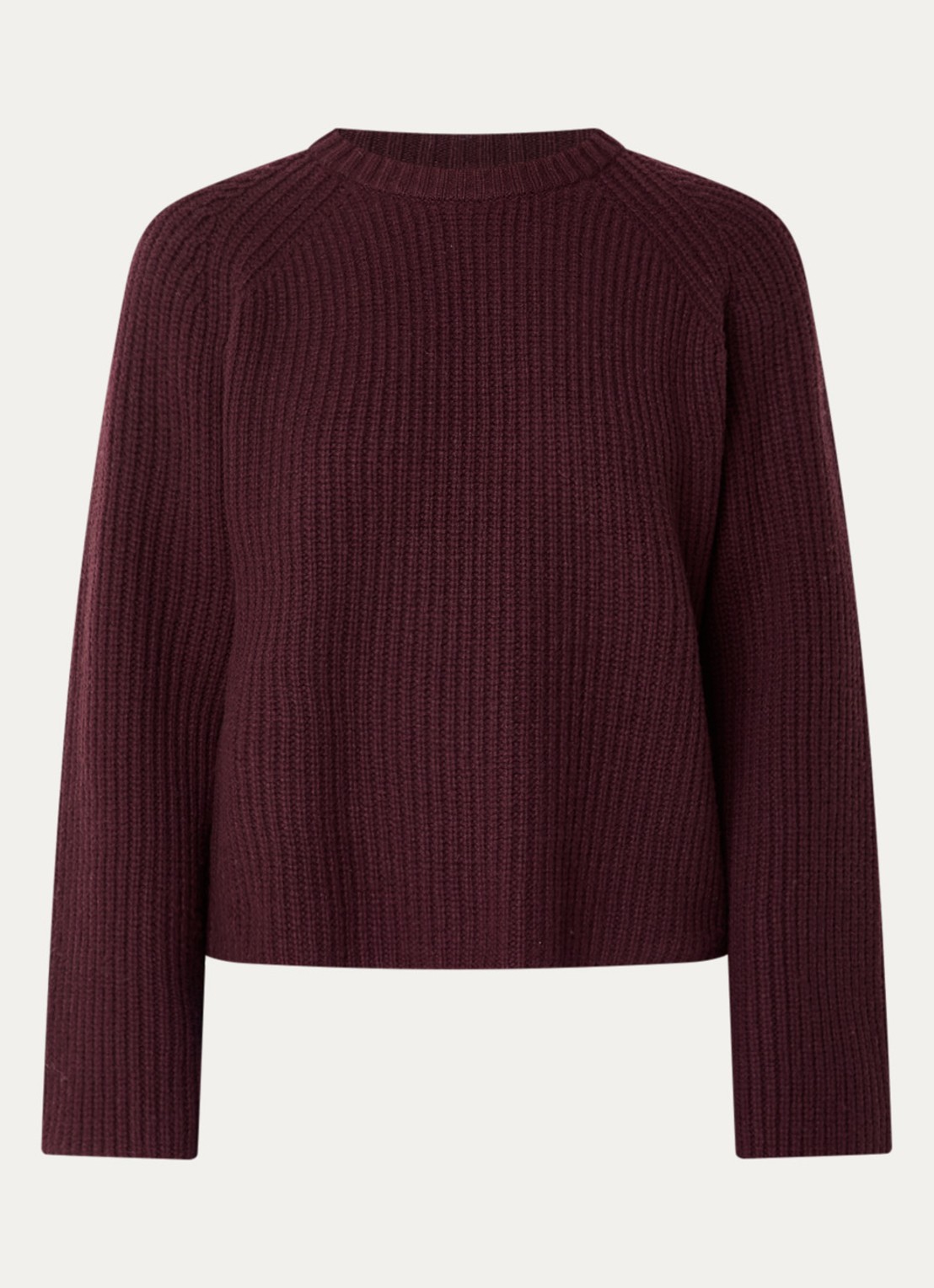 Barbour Renata grofgebreide trui - voorkant 3 donkerrood