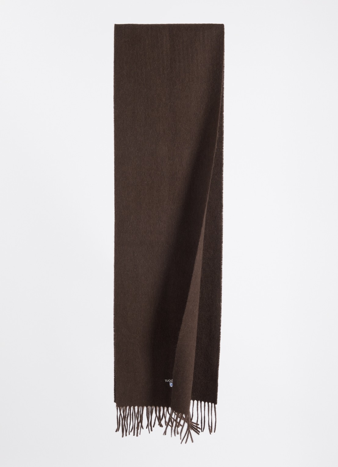 Barbour Sjaal van lamswol 25 x 180 cm  - detail 2 bruin