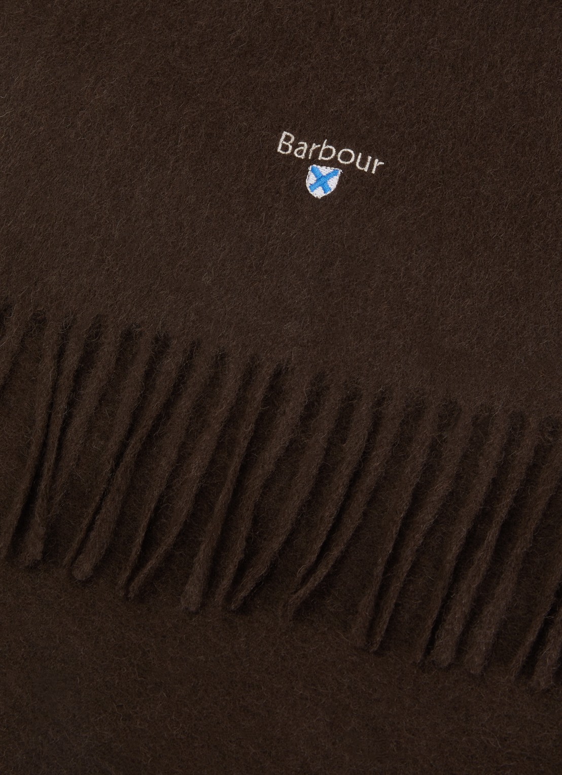 Barbour Sjaal van lamswol 25 x 180 cm  - detail 3 bruin