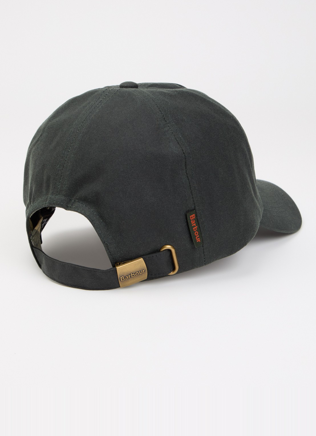 Barbour Wax pet met logoborduring - detail zwart