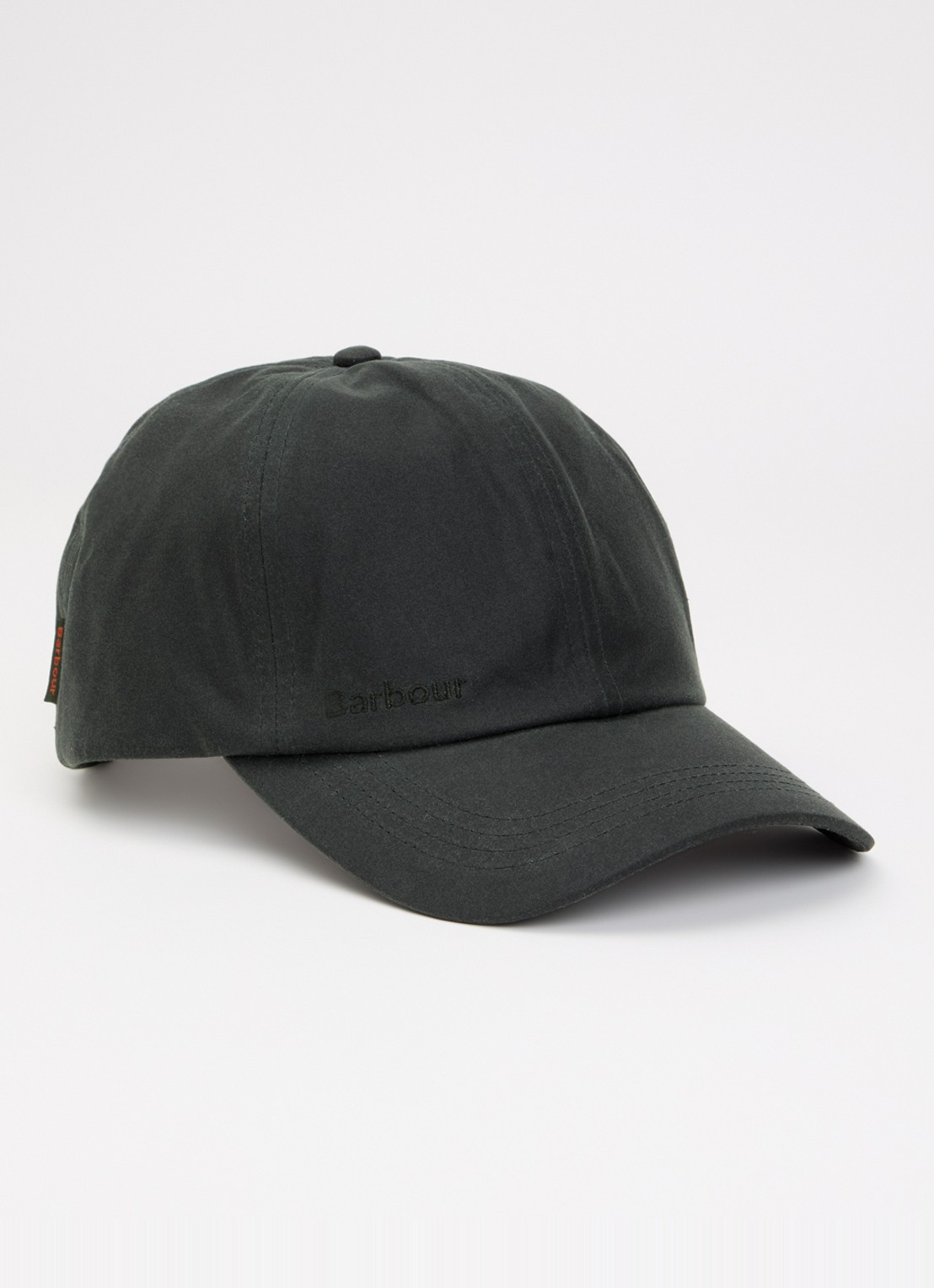 Barbour Wax pet met logoborduring - voorkant 2 zwart