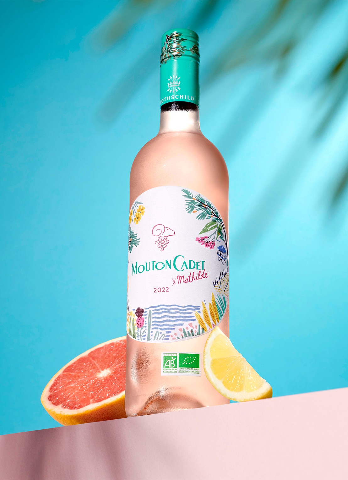 Baron Philippe de Rothschild Mouton Cadet, Rosé Bio X Mathilde rosé wijn 750 ml - voorkant 2 undefined