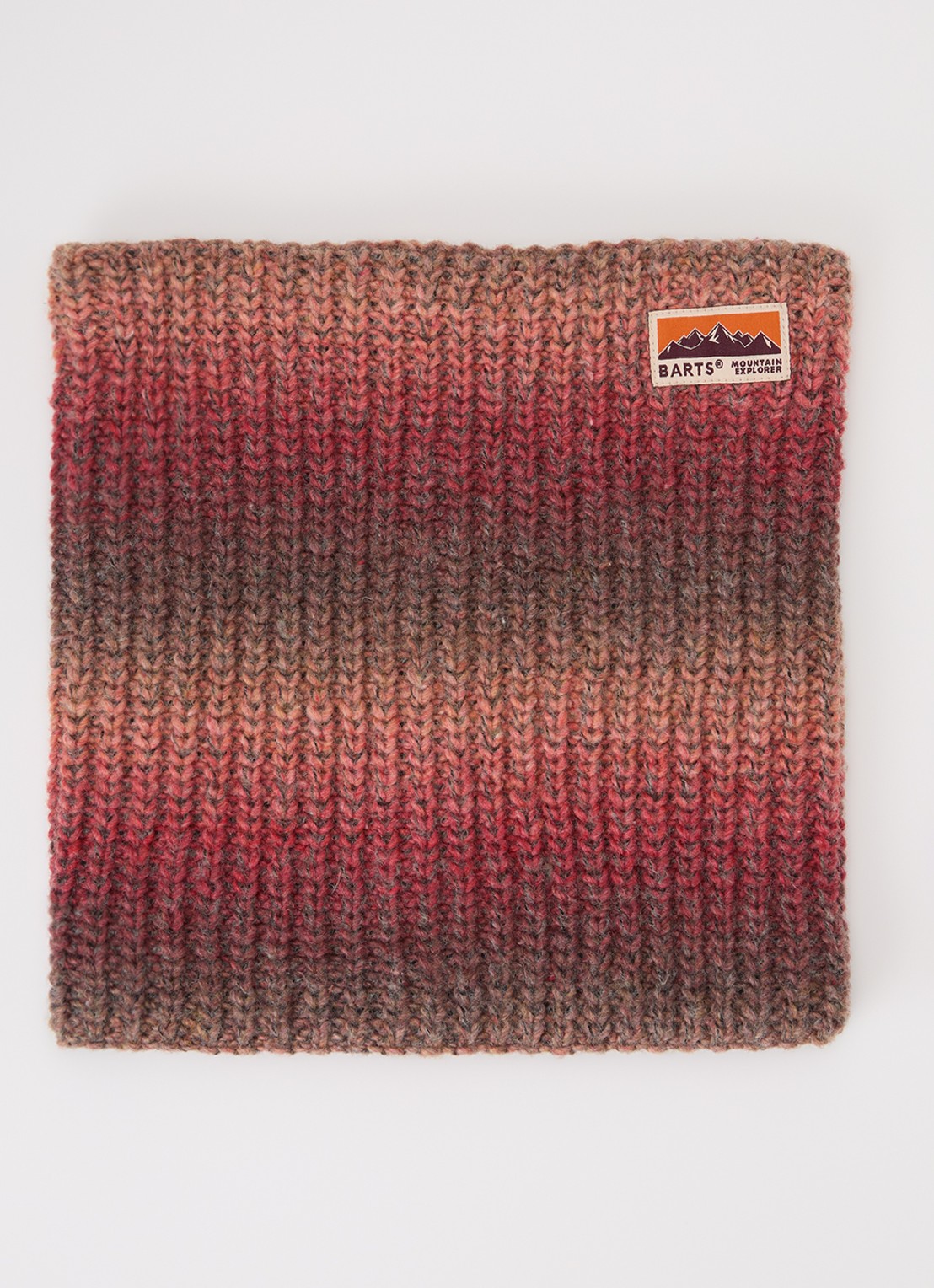 Barts Annag grofgebreide colsjaal in wolblend met logo - voorkant orange