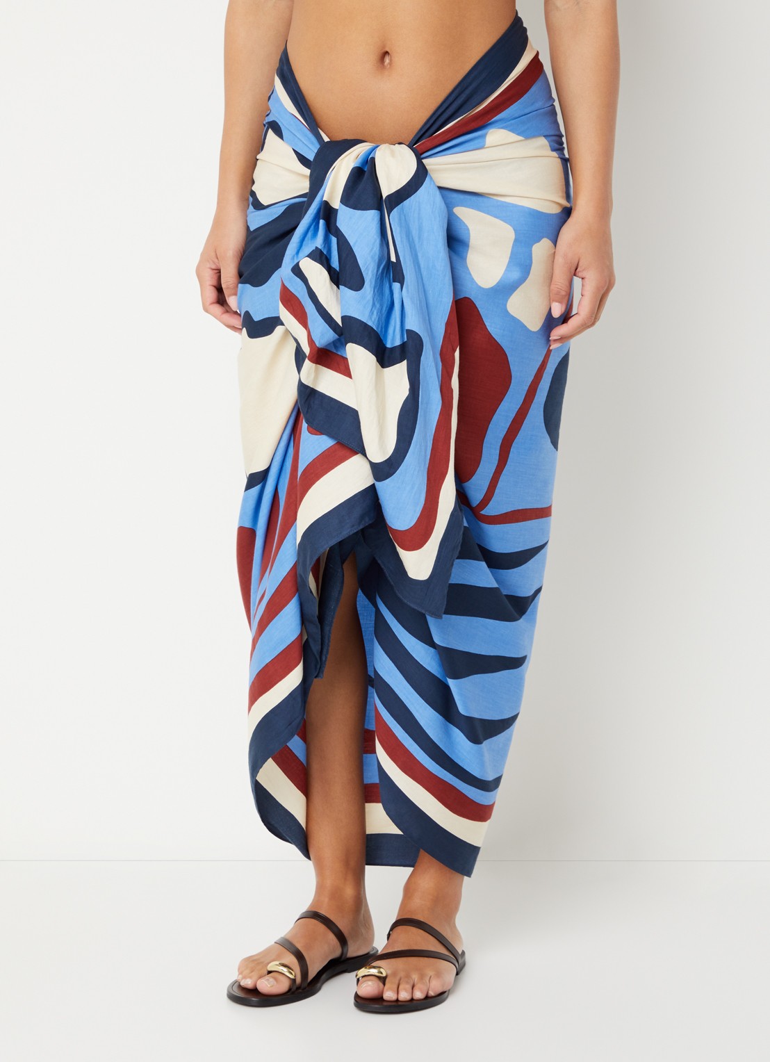 Barts Azuloc sarong met print 200 x 100 cm  - detail 4 blauw