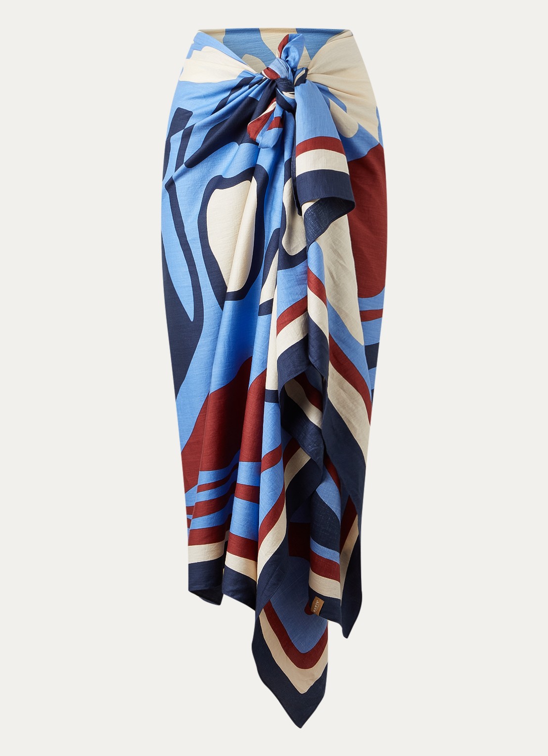 Barts Azuloc sarong met print 200 x 100 cm  - voorkant 2 blauw