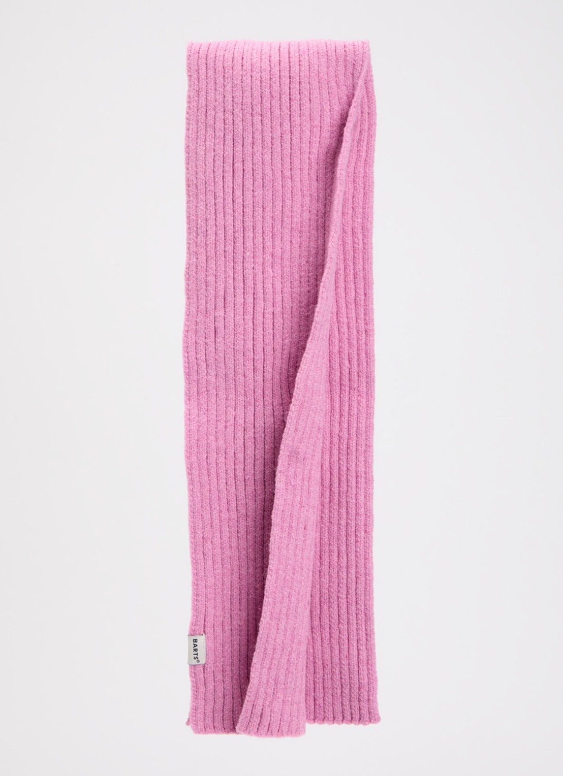 Barts Basalth ribgebreide sjaal 85 x 12 cm - detail roze