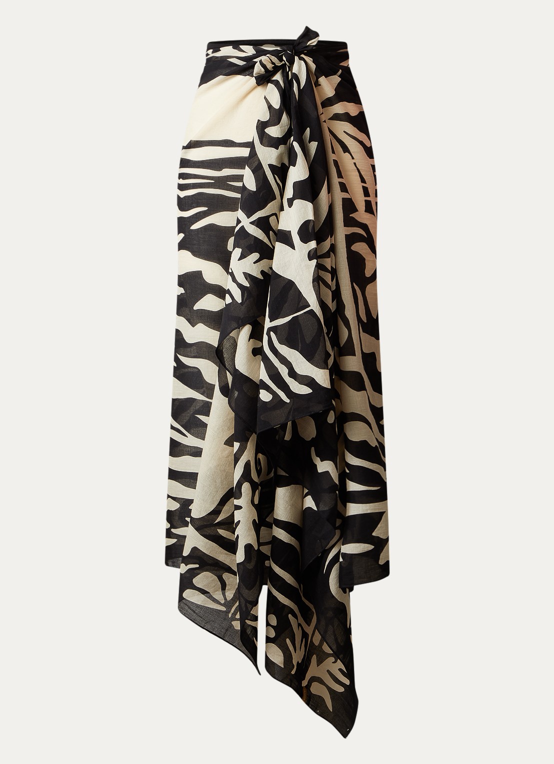 Barts Byleia sarong van katoen 200 x 100 cm  - voorkant 2 zwart