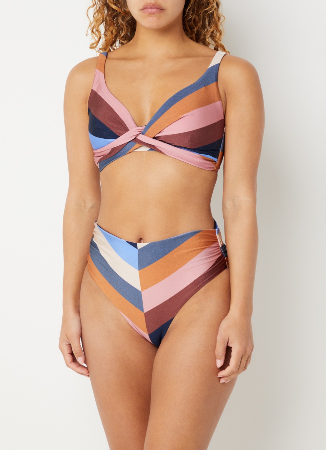 Barts Corangs bandeau bikinitop met streepprint - detail 4 roze