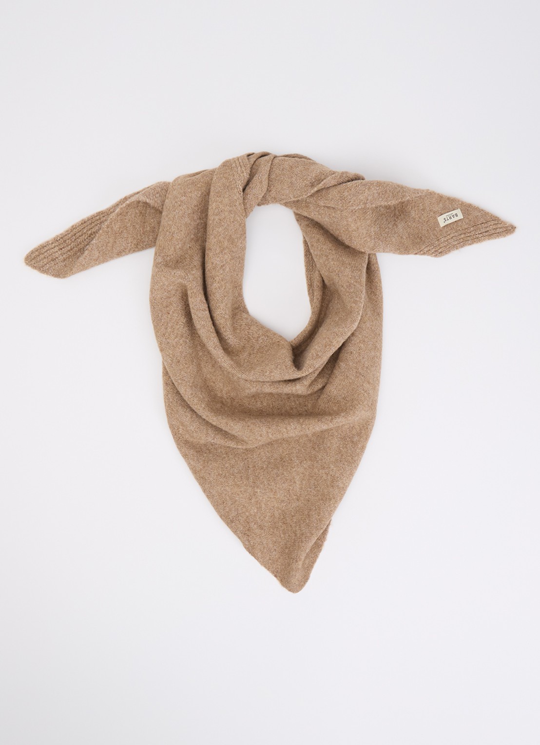 Barts Darty fijngebreide sjaal 150 x 70 cm - voorkant 3 camel