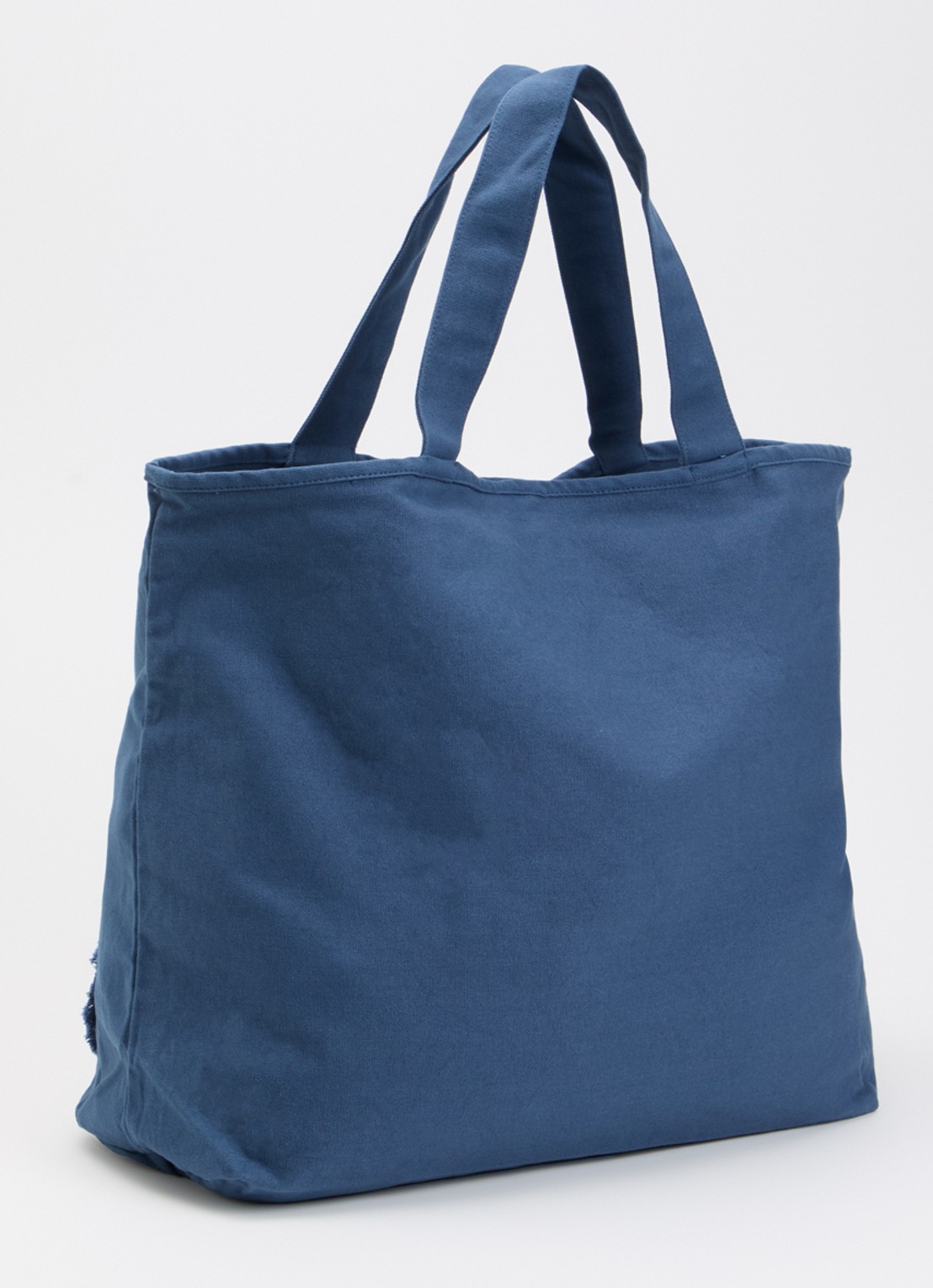 Barts Dieuw shopper van canvas - achterkant 5 staalblauw