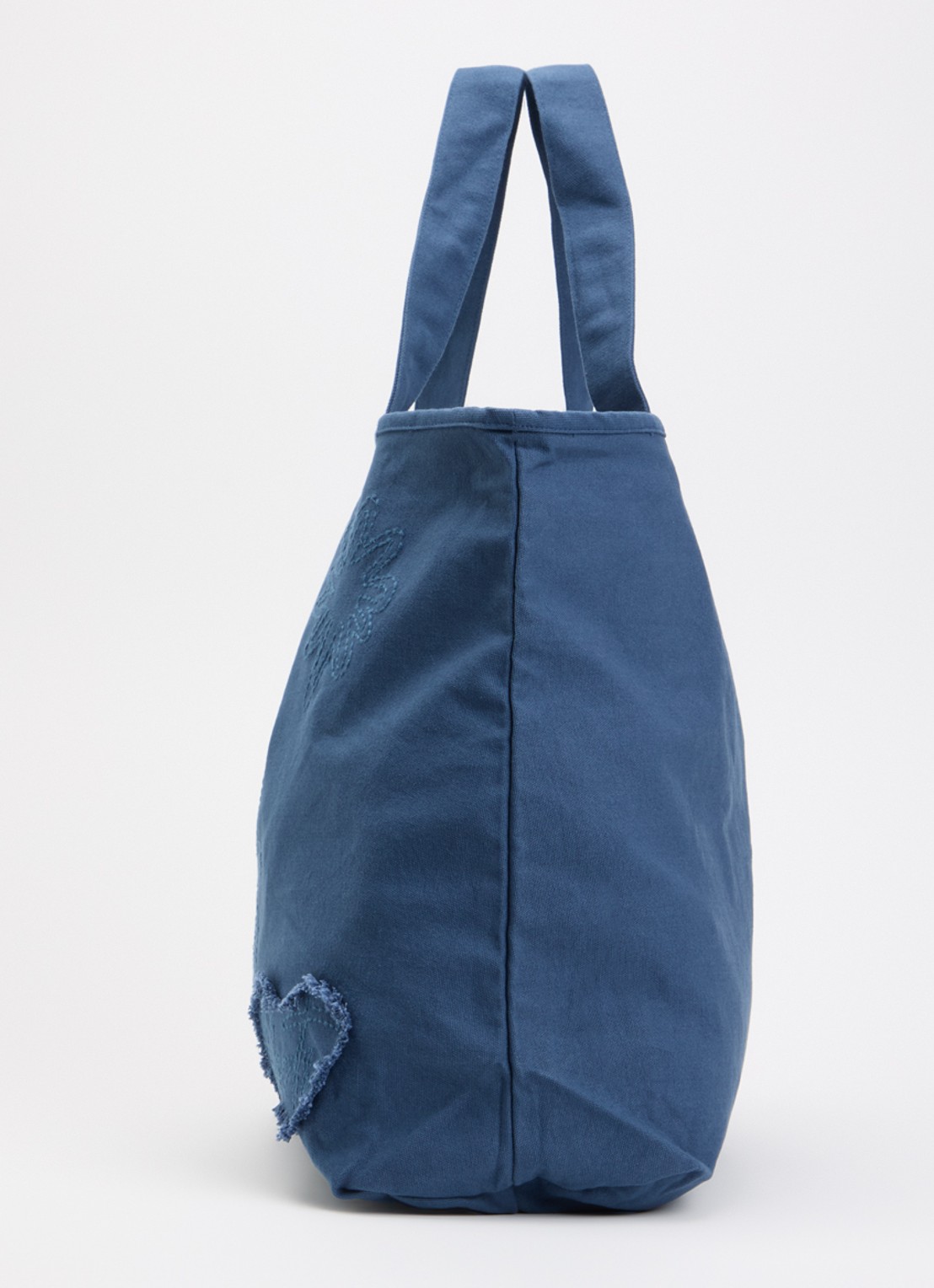Barts Dieuw shopper van canvas - detail 3 staalblauw