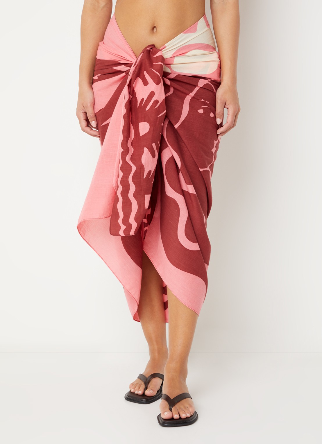 Barts Gama sarong van katoen 200 x 100 cm  - detail roze