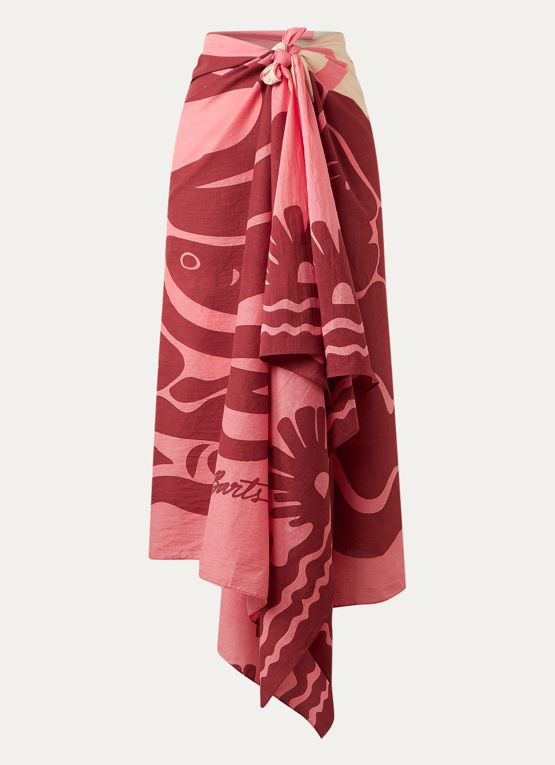 Barts Gama sarong van katoen 200 x 100 cm  - voorkant 2 roze
