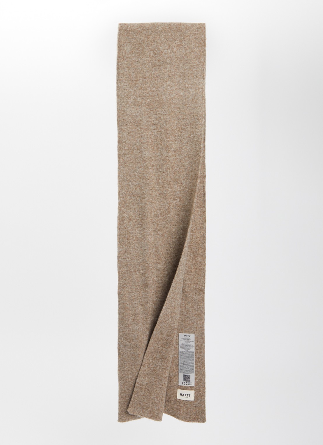 Barts Grindewald sjaal met logo 21 x 180 cm  - detail lichtbruin