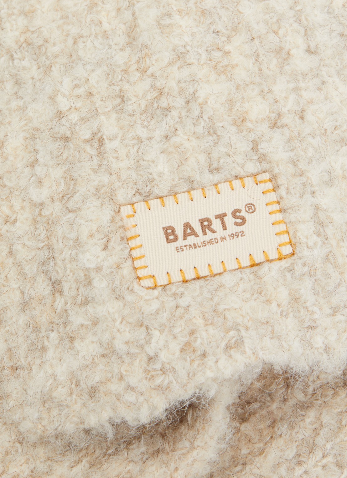 Barts Harray sjaal in wolblend 200 x 15 cm - detail 2 beige