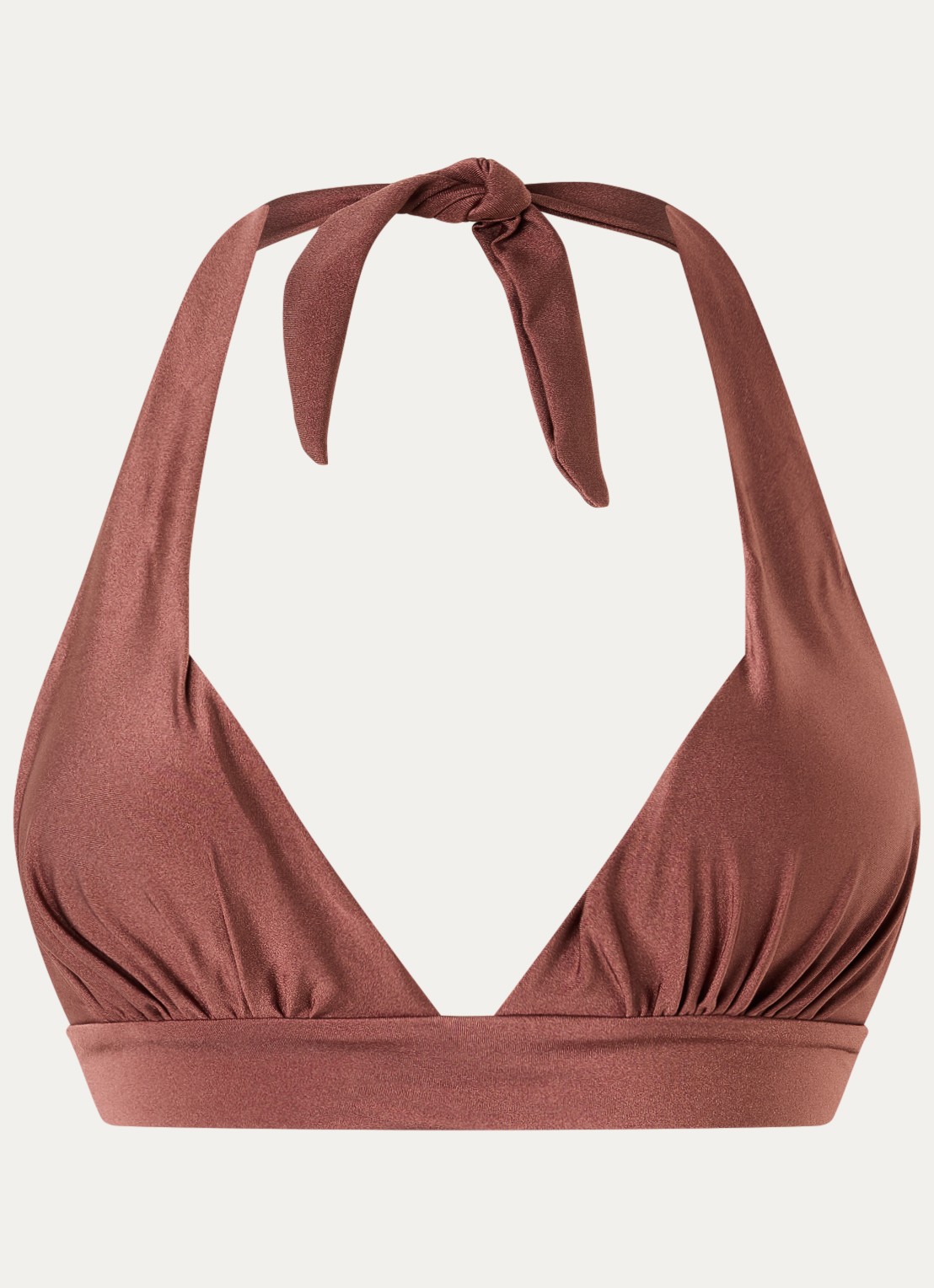 Barts Isla Halter badpak met rugdecolleté  - voorkant 3 beige