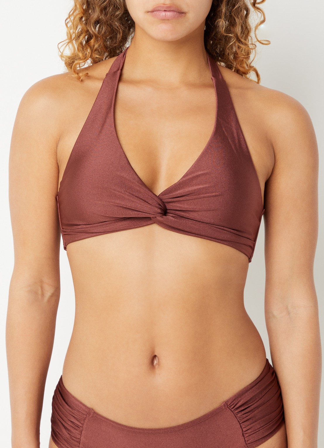 Barts Isla halter bikinitop  - voorkant 5 beige