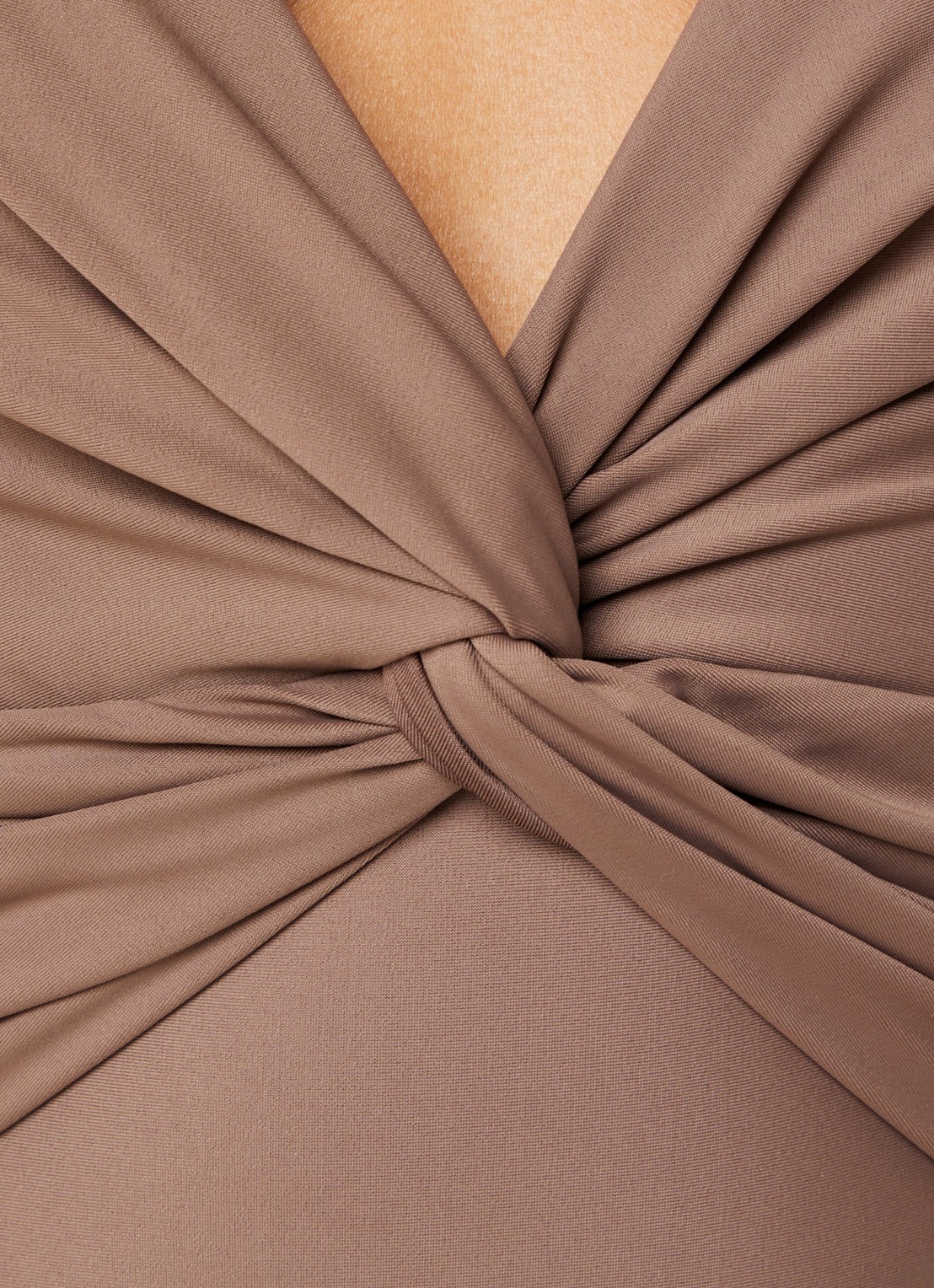 Barts Kellie Halter corrigerend badpak met knoopdetail - detail 2 lichtbruin