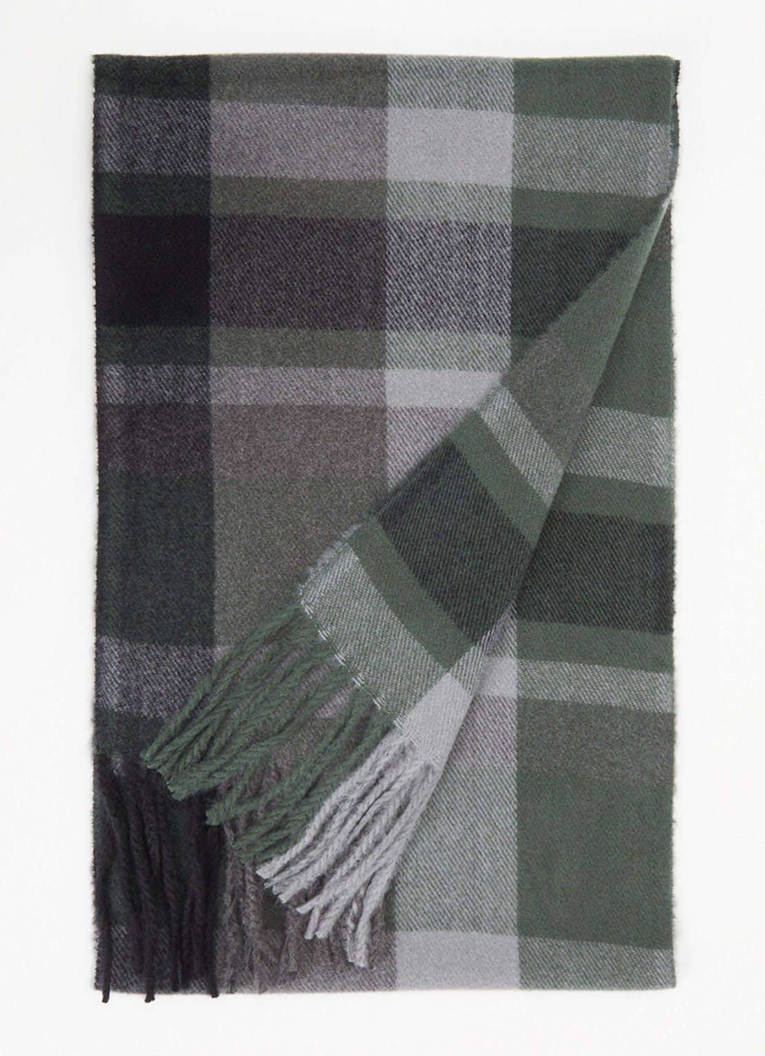 Barts Ketill fijngebreide sjaal met ruitdessin 180 x 30 cm - voorkant beige