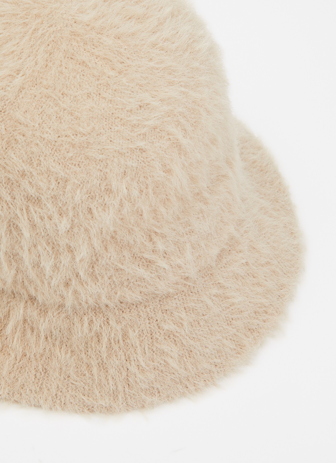 Barts Lavatera bucket hoed van imitatiebont - detail beige