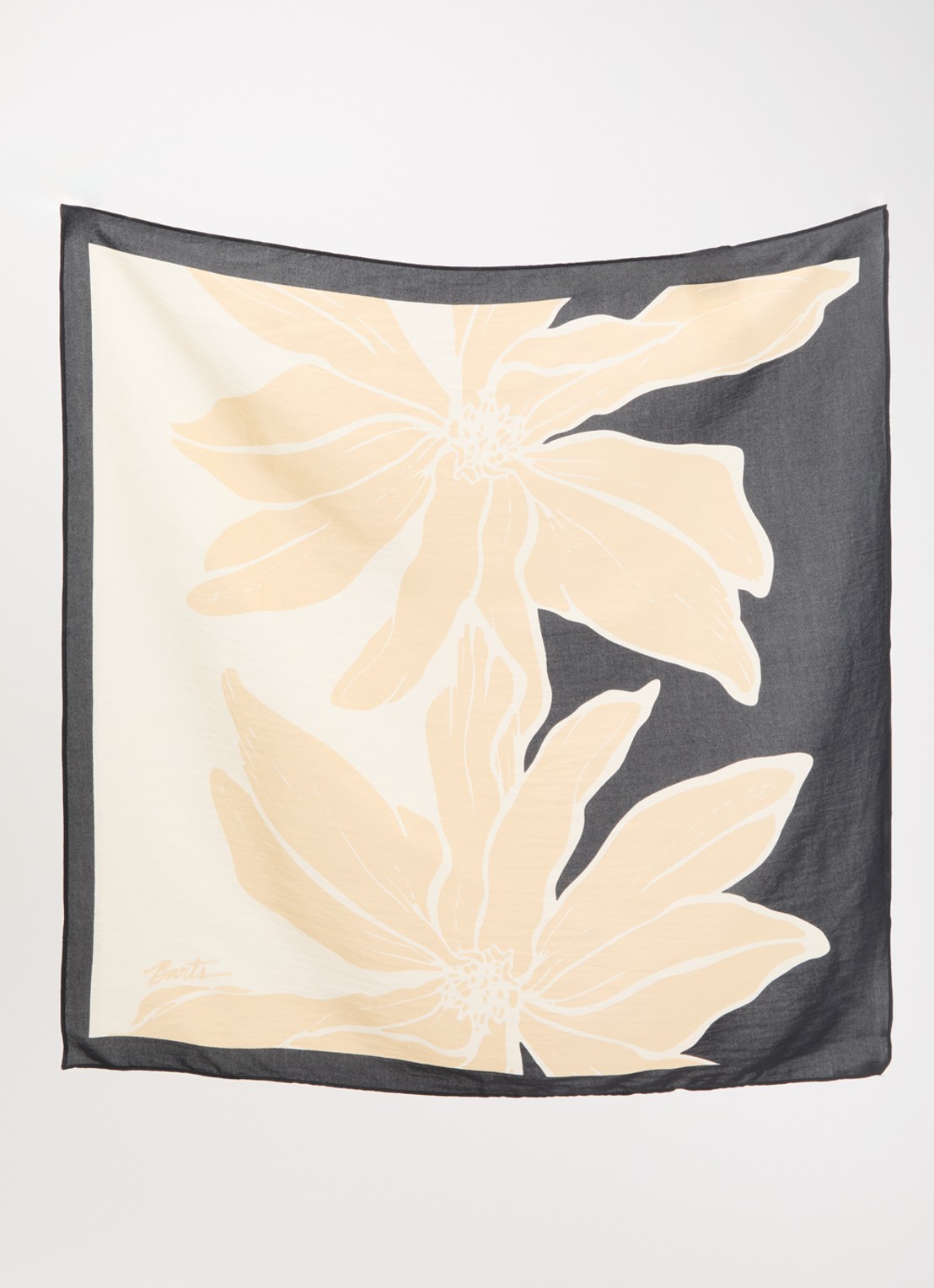 Barts Leylaf sjaal met print 62 x 62 cm - detail beige