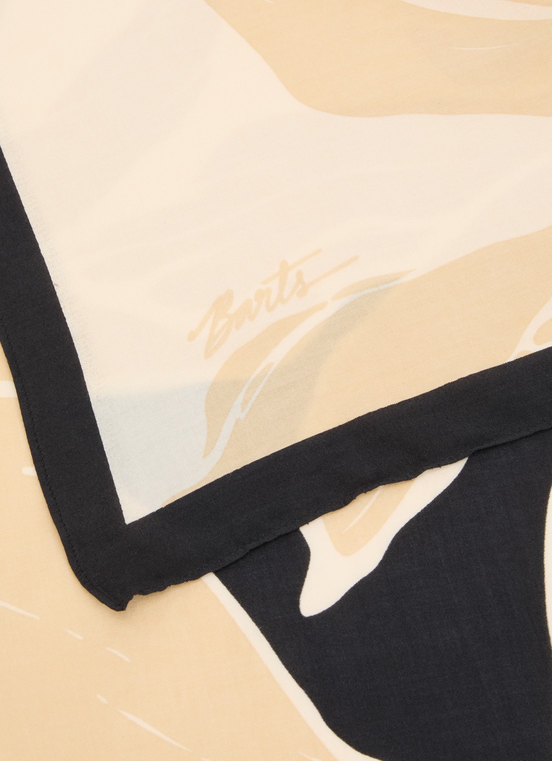 Barts Leylaf sjaal met print 62 x 62 cm - detail 2 beige