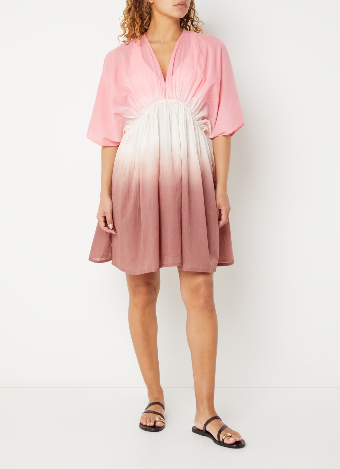 Barts Mundoly strandjurk met dip-dye dessin - voorkant 2 roze