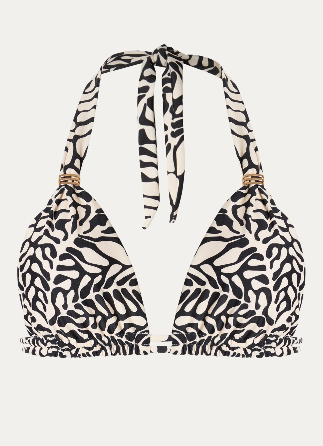 Barts Nassa halter bikinitop met uitneembare vulling - voorkant 3 gebroken wit